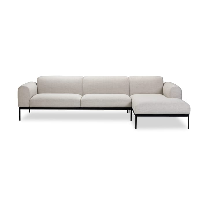 Bon soffa 3-sits divan högerställd - Bohemian 000 vit-svarta ben - Adea