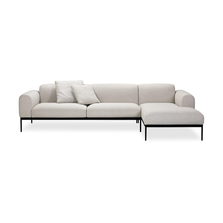Bon soffa 3-sits divan högerställd - Bohemian 000 vit-svarta ben - Adea