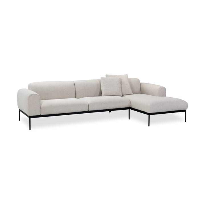 Bon soffa 3-sits divan högerställd, Bohemian 000 vit-svarta ben Adea