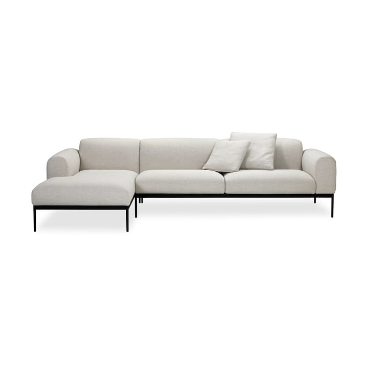 Bon soffa 3-sits divan vänsterställd, Bohemian 000 vit-svarta ben Adea