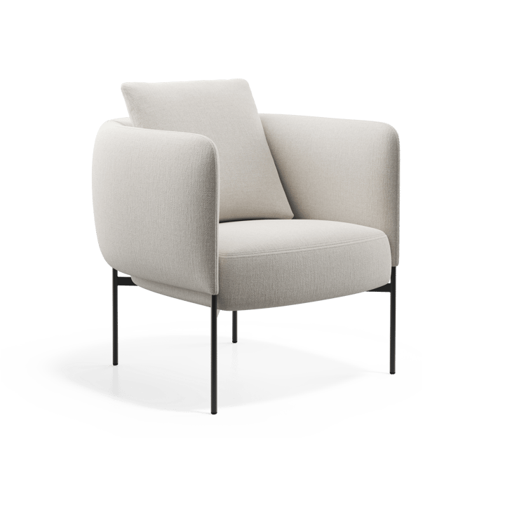 Bonnet Club Chair fåtölj - Malawi 21 beige-svarta ben - Adea