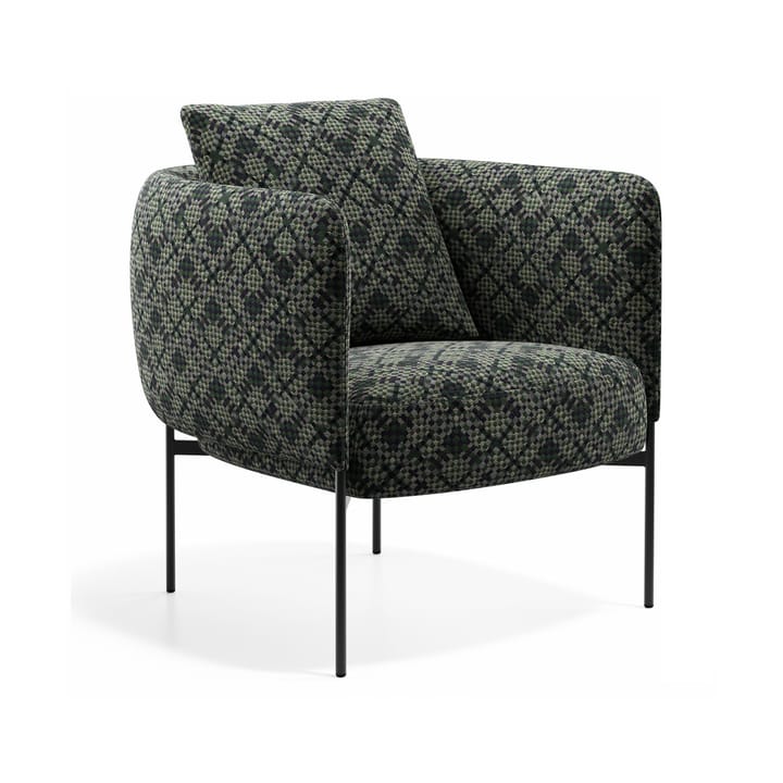 Bonnet Club Chair fåtölj - Piazza 030 grön-svarta ben - Adea