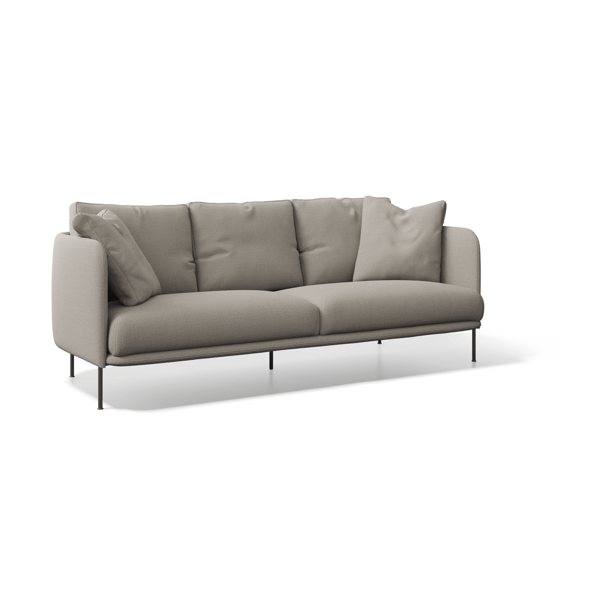 Adea Bonnet Grand soffa Baltimore 04 brun-svarta ben