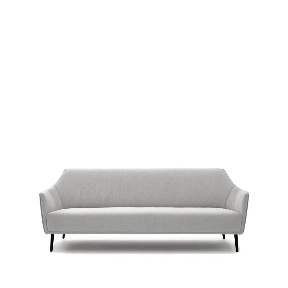 Ell soffa, Dumet 800-121 ljusgrå-svarta ben Adea