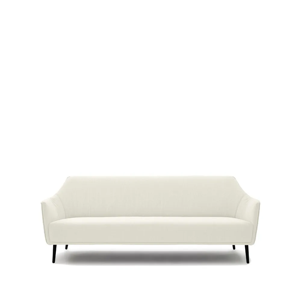 Ell soffa, Dumet 800-160 naturvit-svarta ben Adea