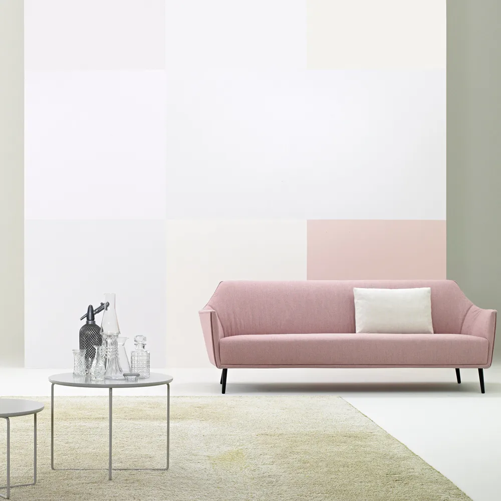 Ell soffa, Dumet 800-160 naturvit-svarta ben Adea