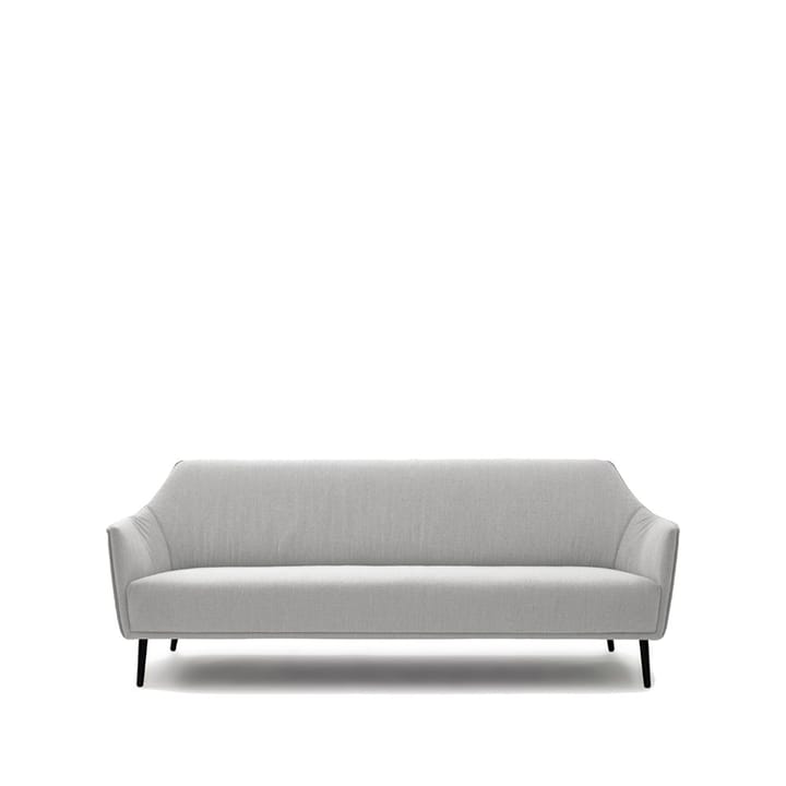 Ell soffa - tyg dumet 800-121 ljusgrå, svarta ben  - Adea