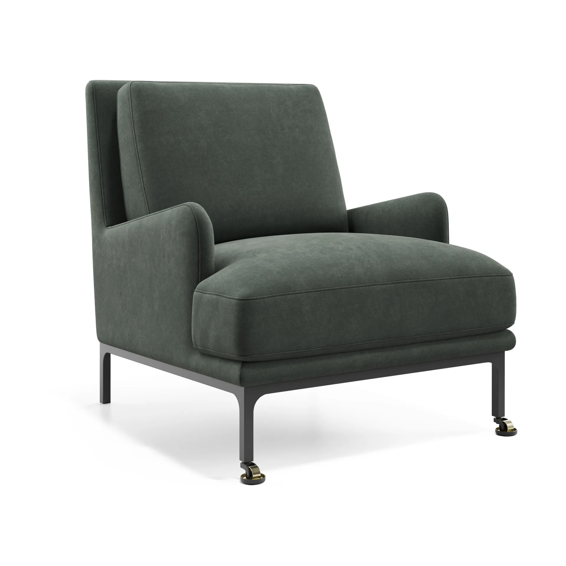 Mr. Jones fåtölj, Adea nubuck 72-3 läder grön-svart Adea