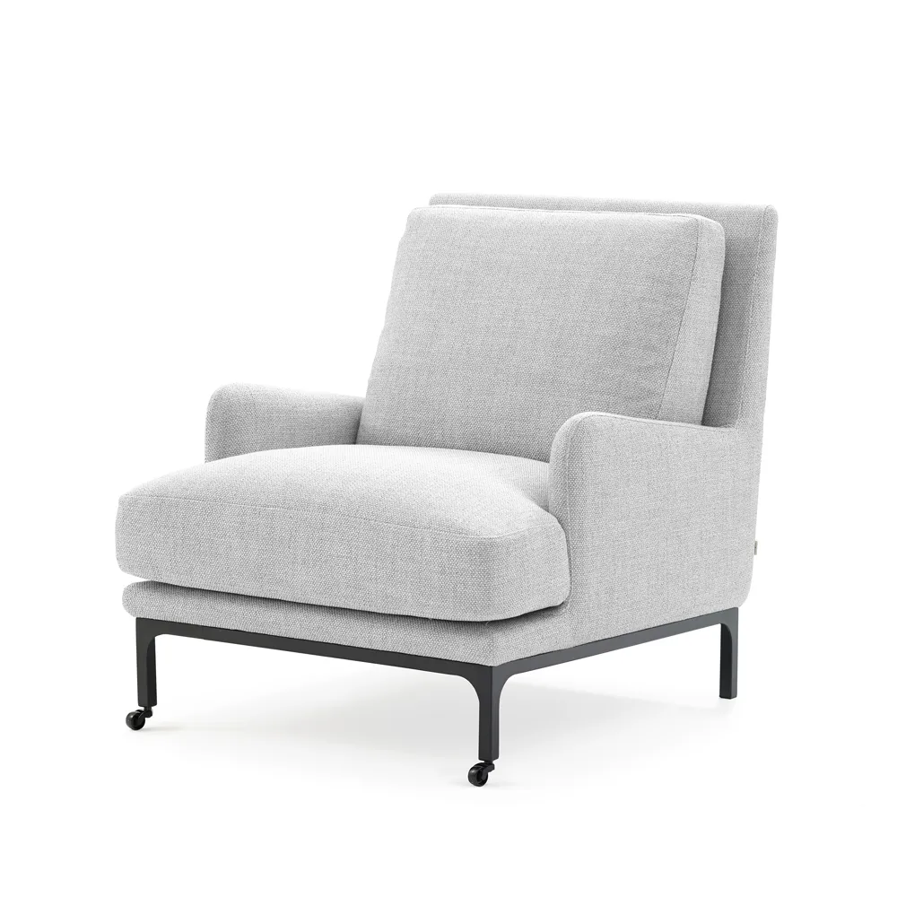 Mr. Jones fåtölj, Aurora 8 ljusgrå-svart Adea