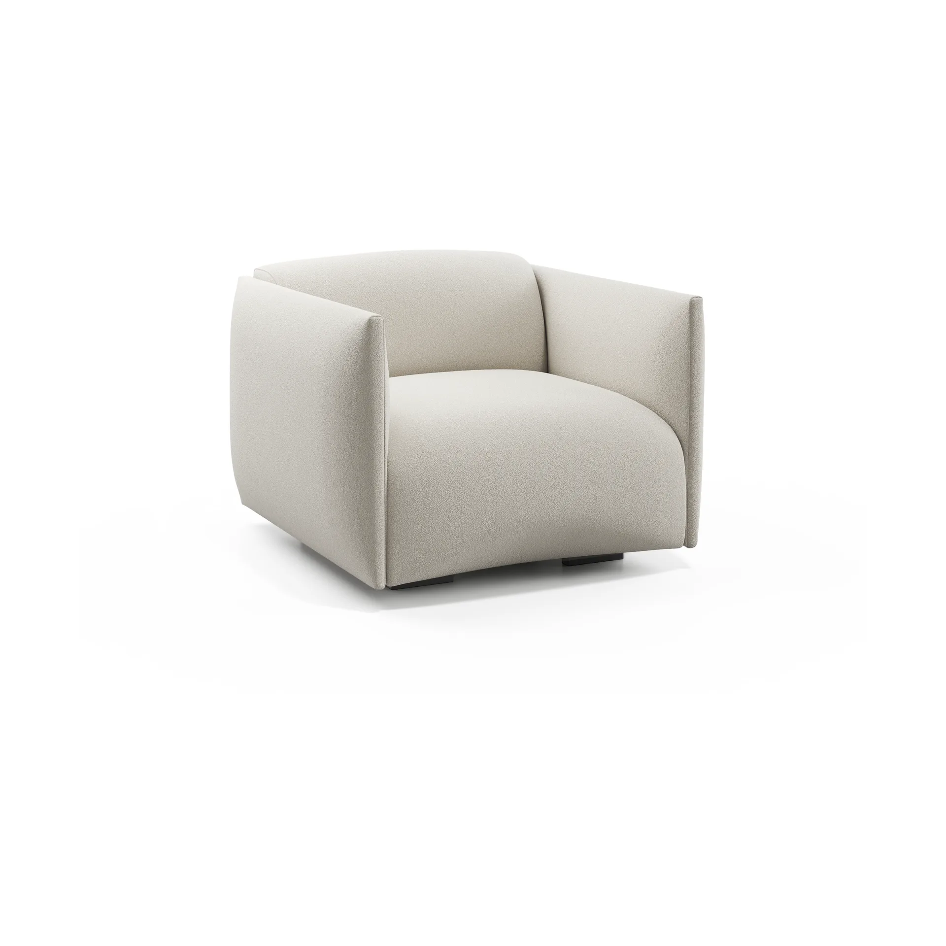 Origami fåtölj, Orsetto 0012 beige-svarta ben Adea