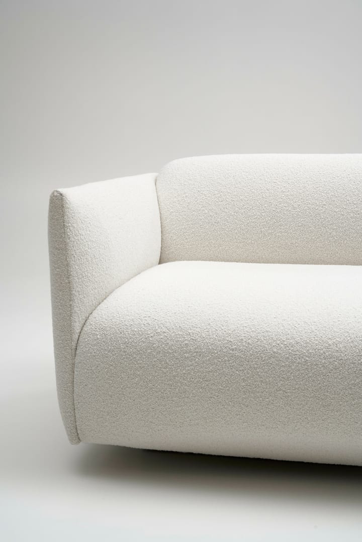 Origami Soffa 3-sits divan högerställd, Orsetto 0011 vit-svarta ben Adea