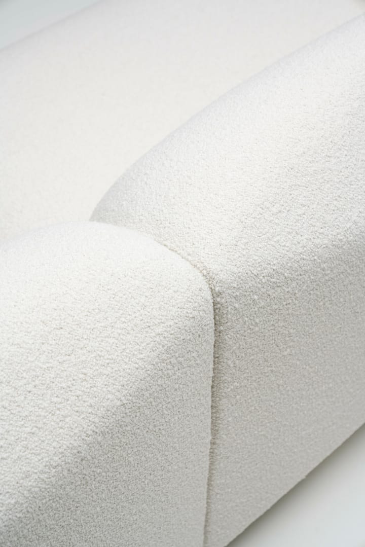 Origami Soffa 3-sits divan högerställd, Orsetto 0011 vit-svarta ben Adea