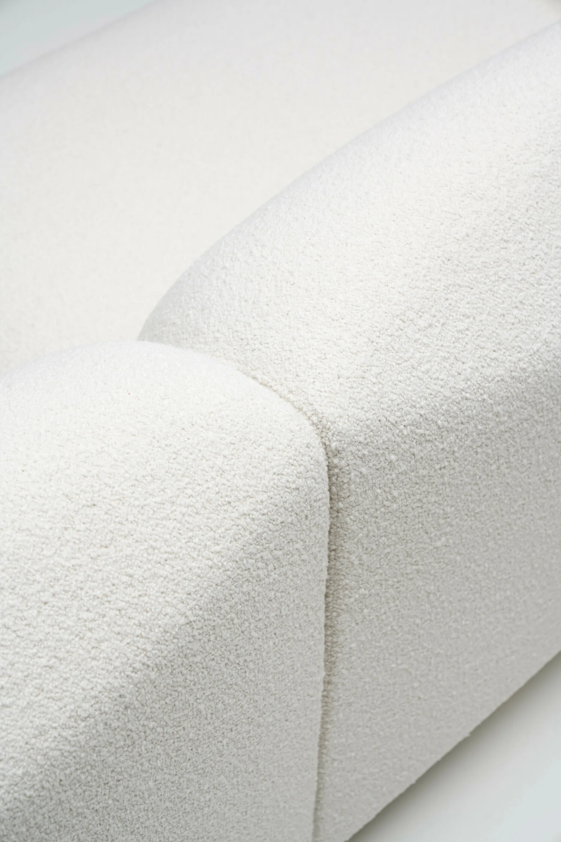 Origami Soffa 3-sits divan vänsterställd, Orsetto 0011 vit-svarta ben Adea