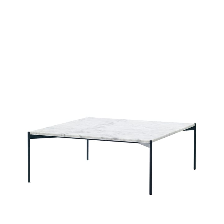 Plateau soffbord - marmor vit, svart underrede, 90x90 - Adea