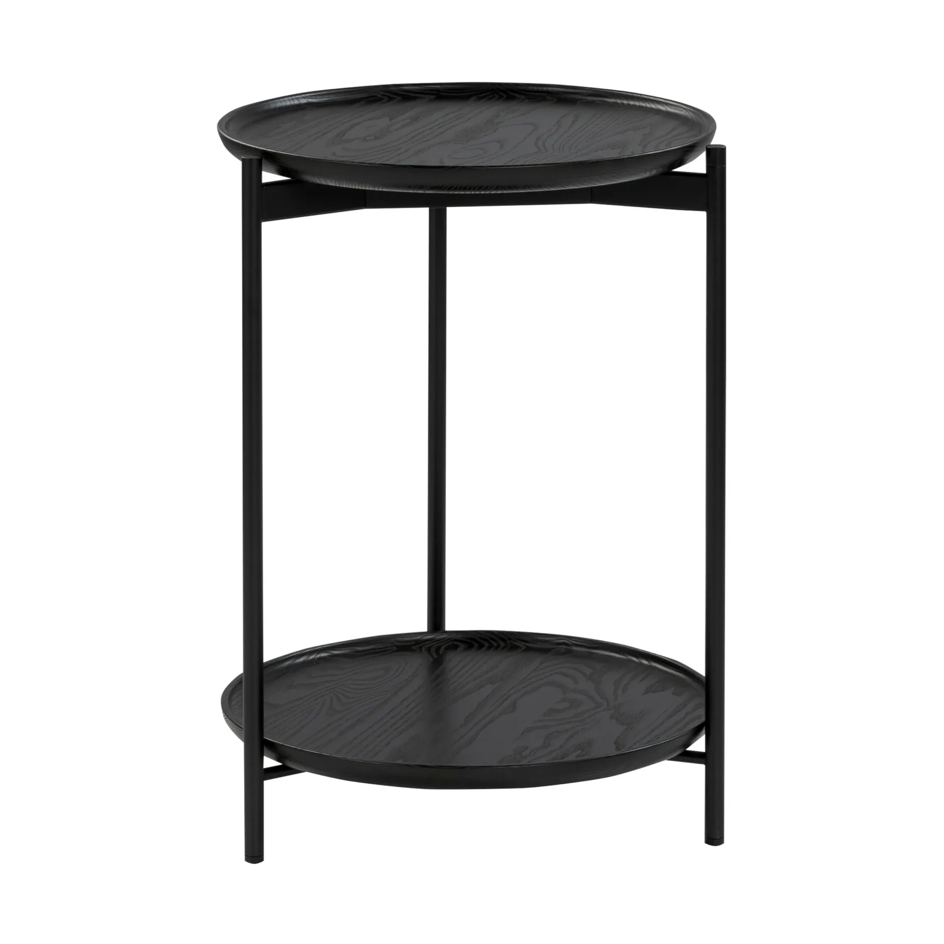 Plateau Wood soffbord Ø40 cm, Ask svart-svarta ben Adea