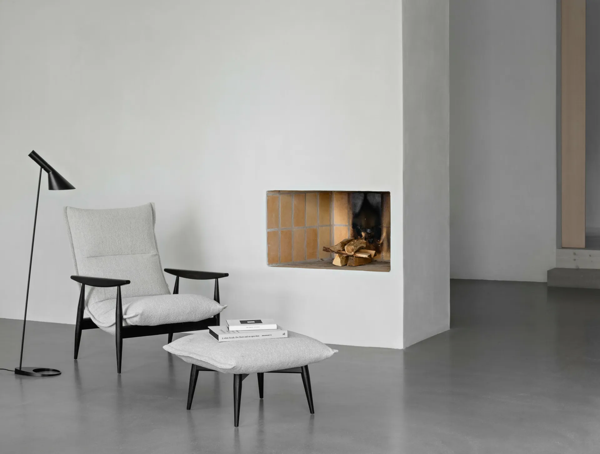 Tao fåtölj, Orsetto 0011 vit-svart ek Adea