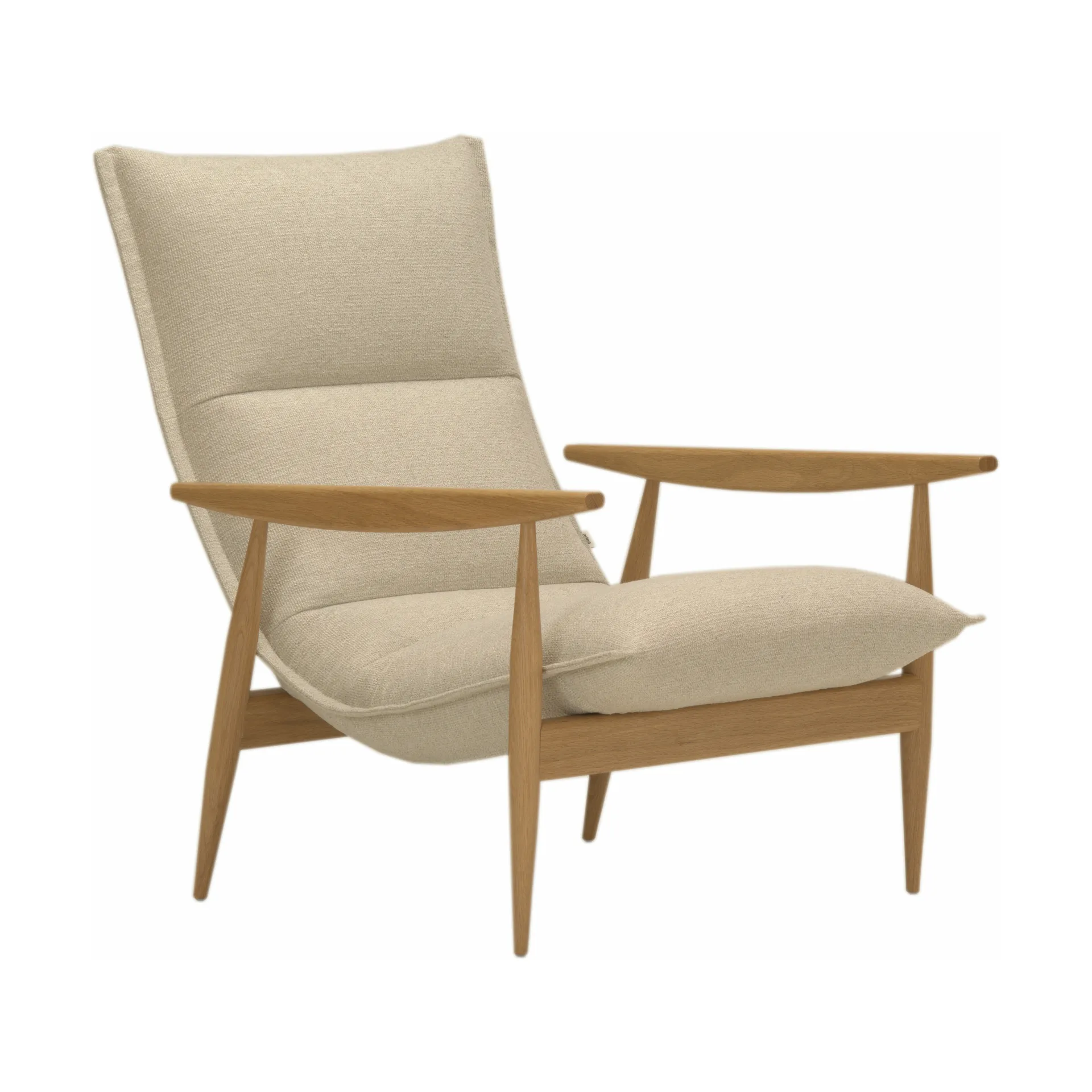 Tao fåtölj, Verso 001 beige-natural oak Adea