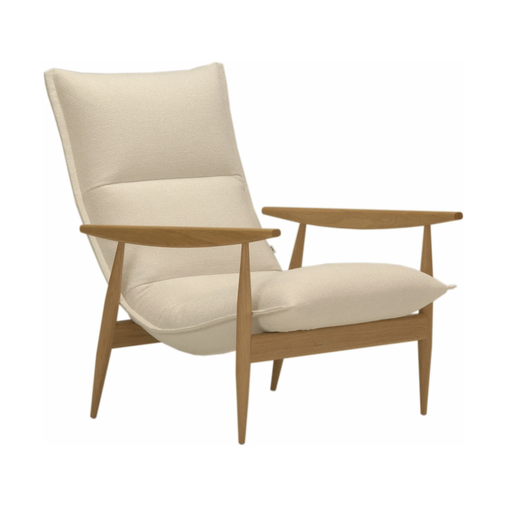 Tao fåtölj, Verso 002 white-natural oak Adea