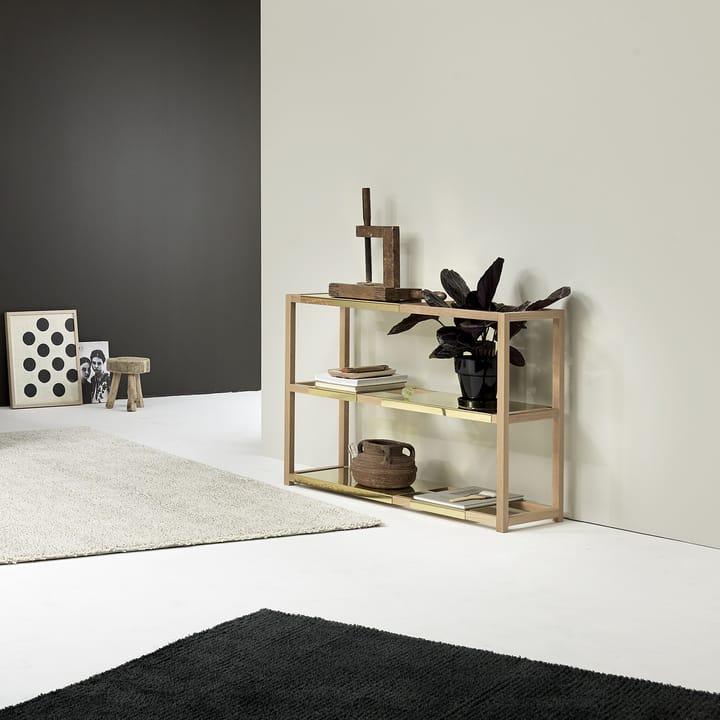 The Botanic Shelf High hylla, ek svartbetsad, svarta stålhyllor Adea