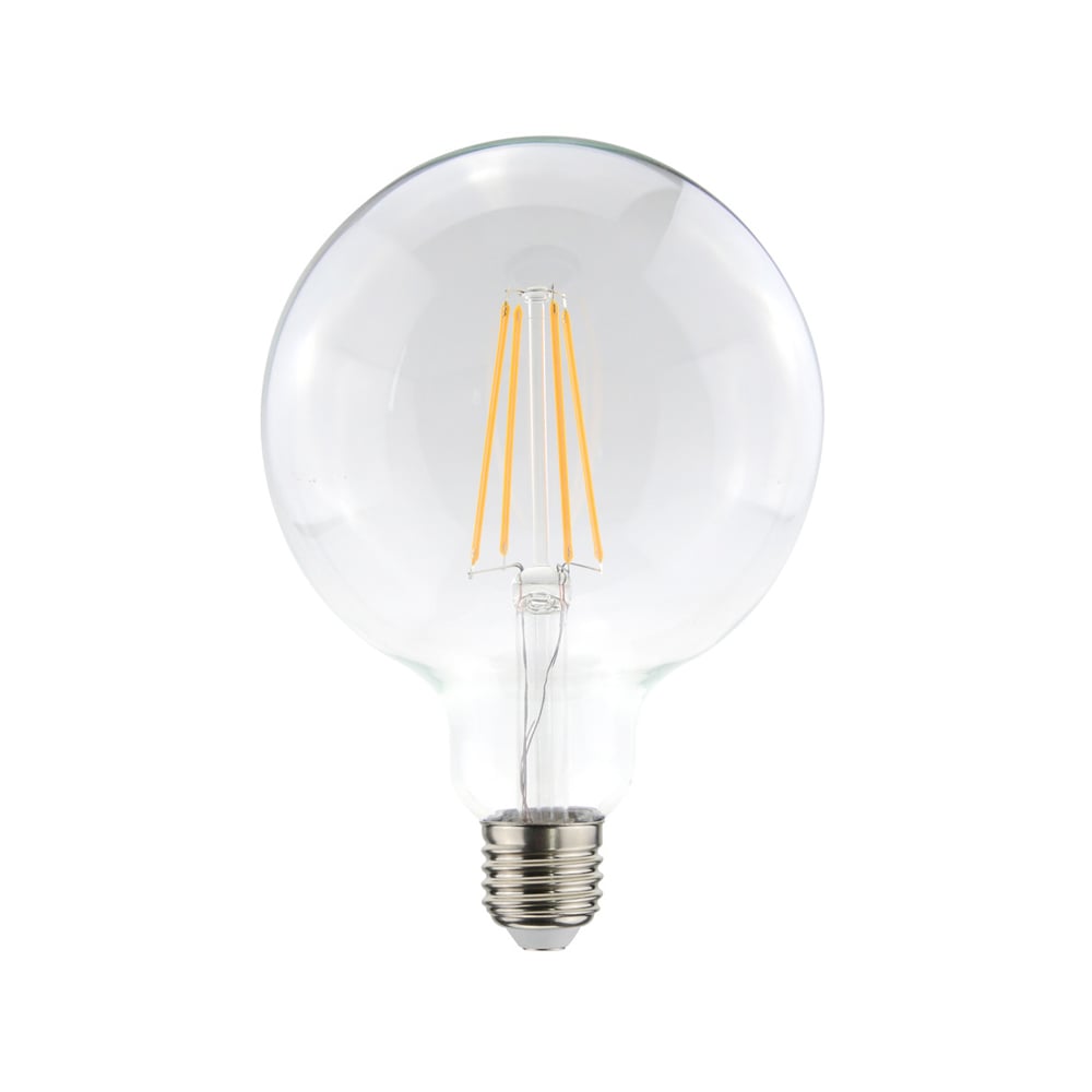 Airam Filament LED-glob 125mm ljuskälla Klar-dimbar-4-filament e27-5w