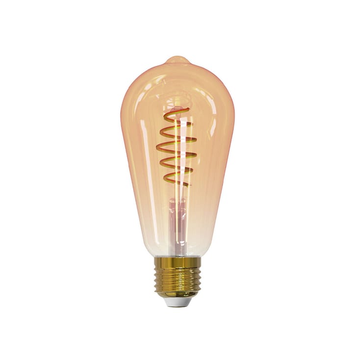 Airam Smarta Hem Filament LED-Edison ljuskälla - amber, st64, spiral e27, 6w - Airam
