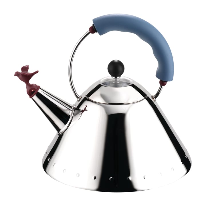 Alessi 9093 vattenkokare - Ljusblå-fågel - Alessi