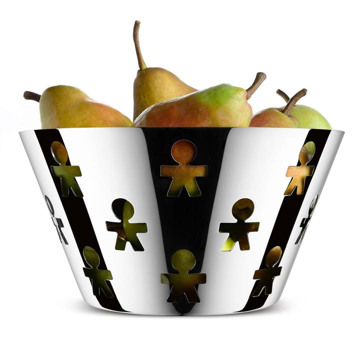 Girotondo fruktskål hög, rostfritt stål Alessi
