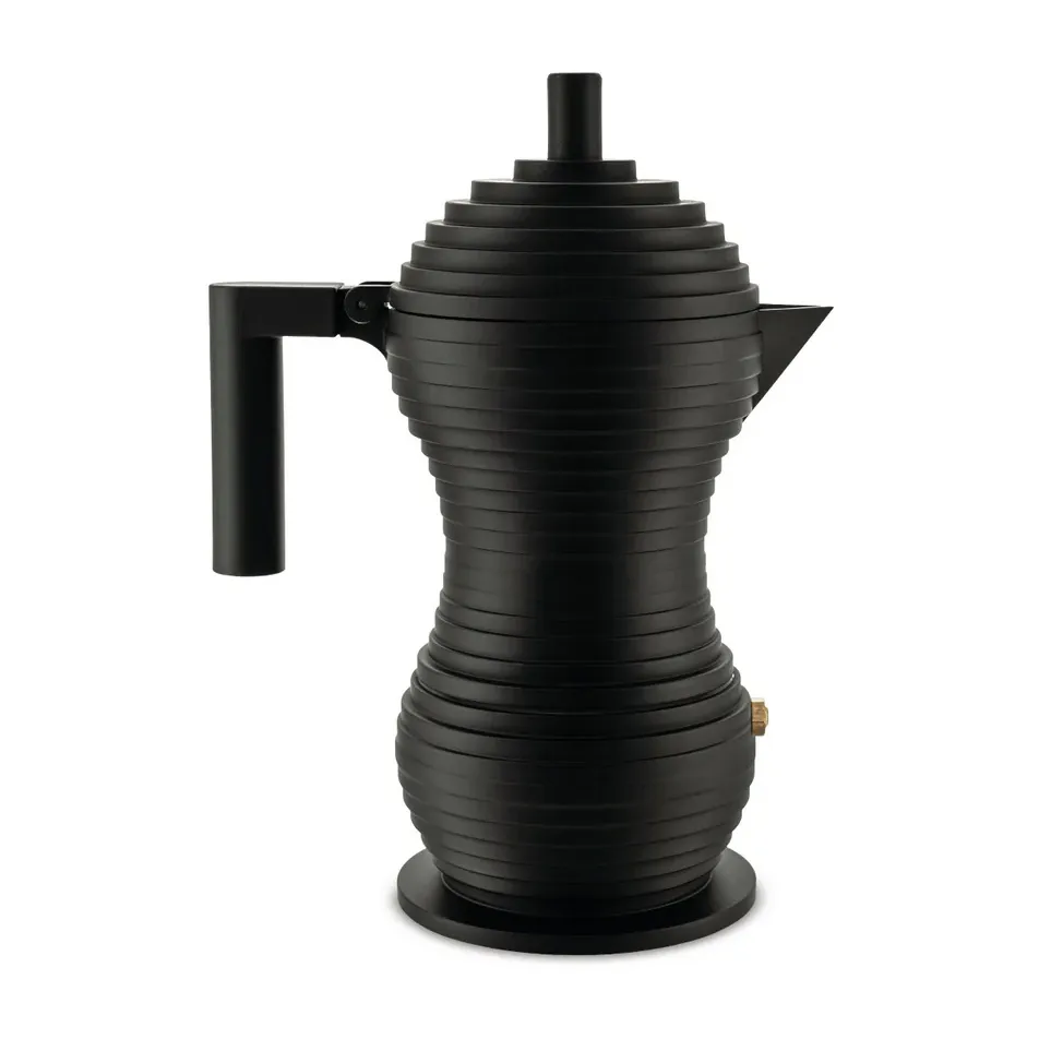 Pulcina espressobryggare svart, 30 cl, 6 koppar Alessi