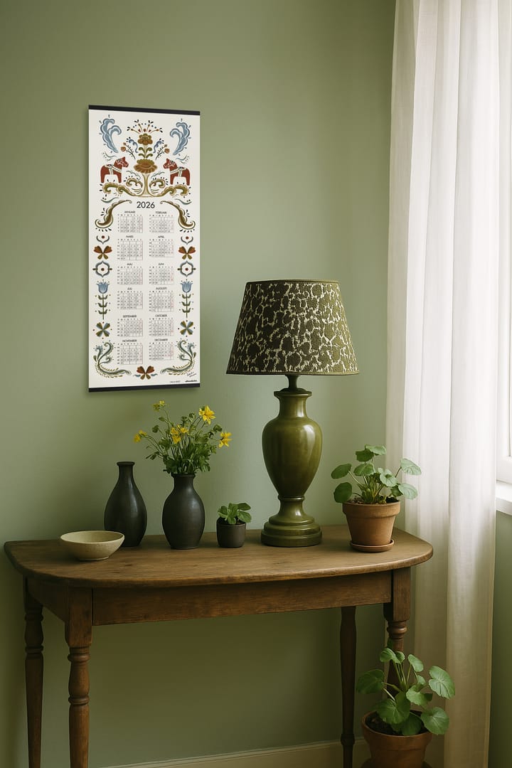 Dalahäst kalender 2026, 35x90 cm Almedahls