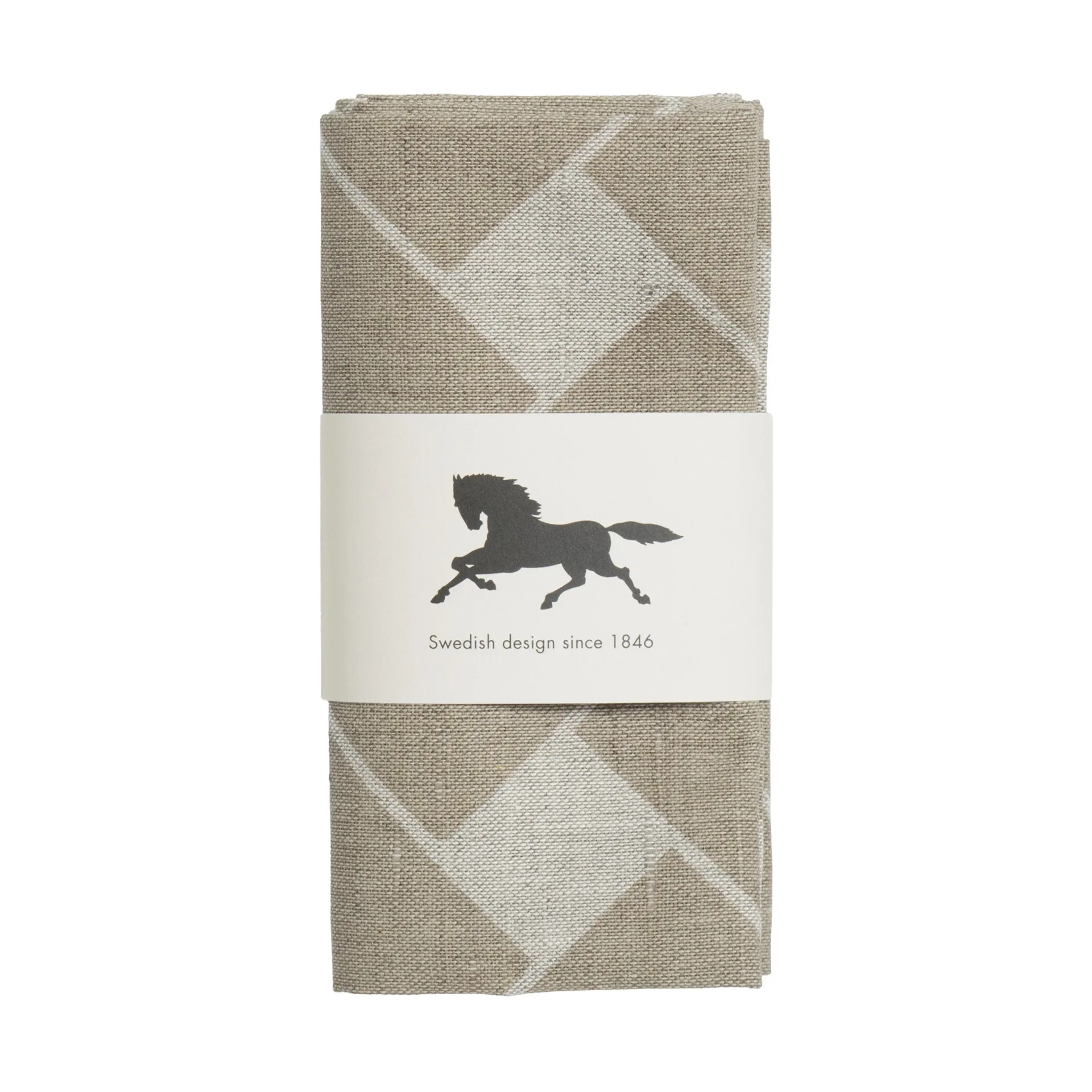 Korg XL servett 45x45 cm 2-pack, Natur-taupe Almedahls