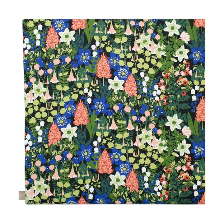 Skogen tyg - Svart-grön-rosa - Almedahls