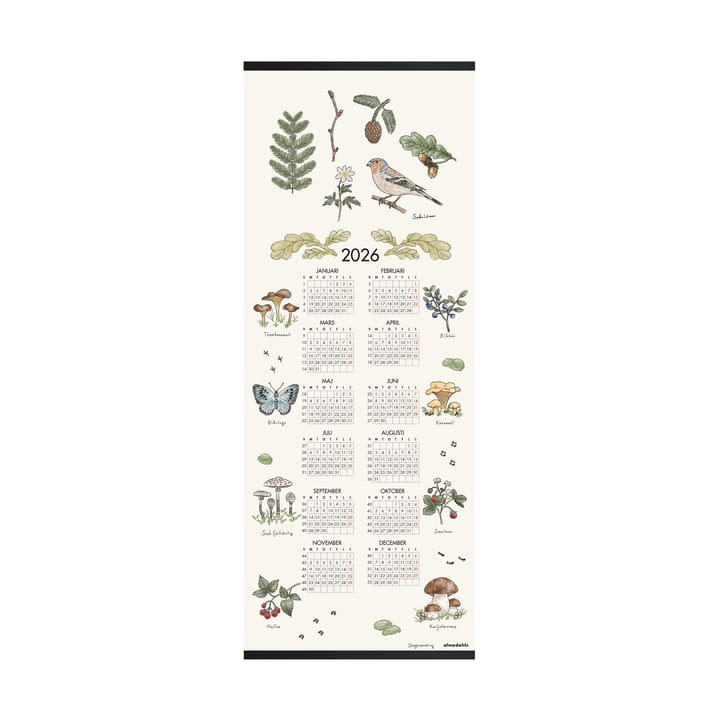 Skogsvandring kalender 2026 - 35x90 cm - Almedahls