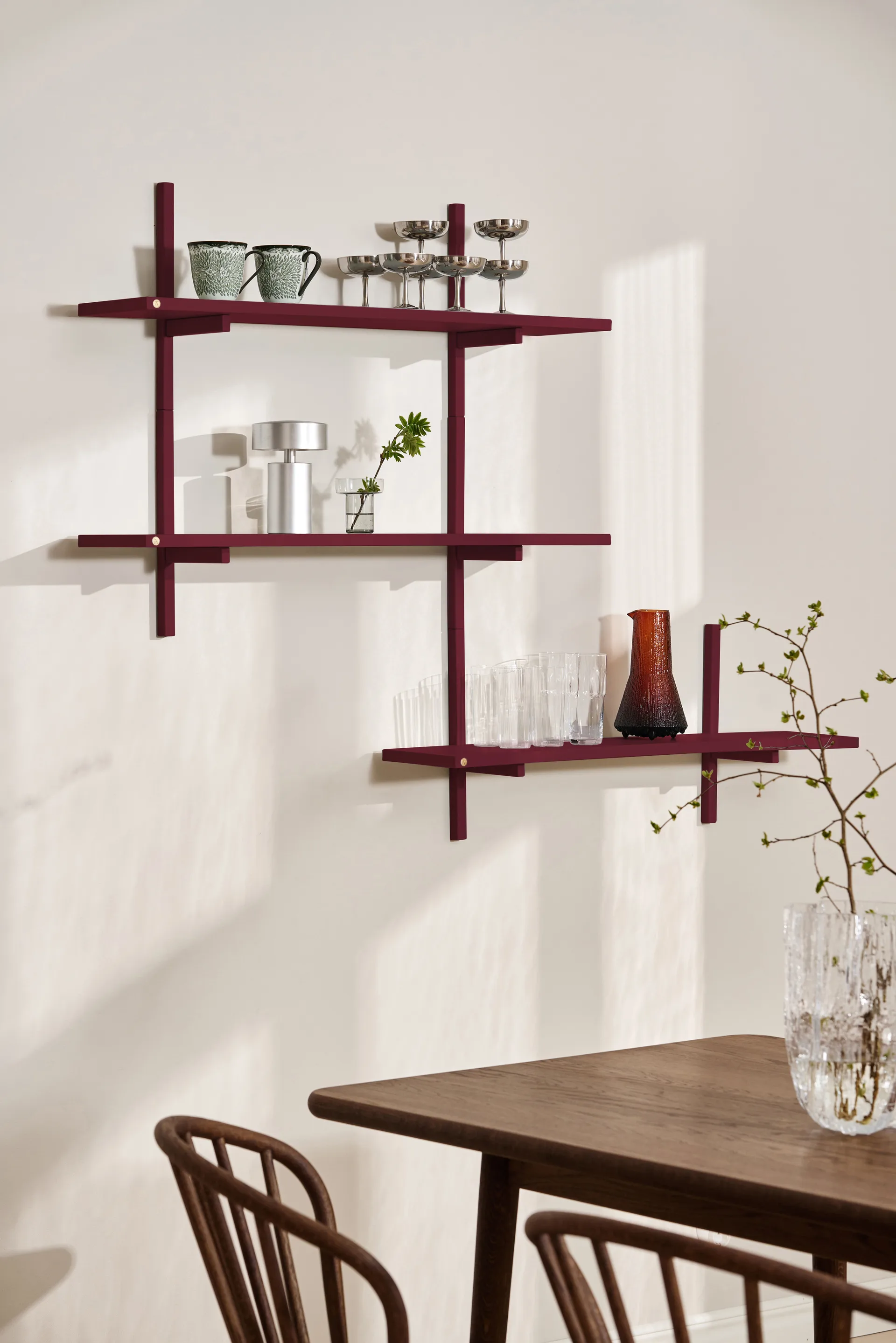 A-Light Shelf vägghylla Special Edition, Wine red 90x21x35 cm Andersen Furniture