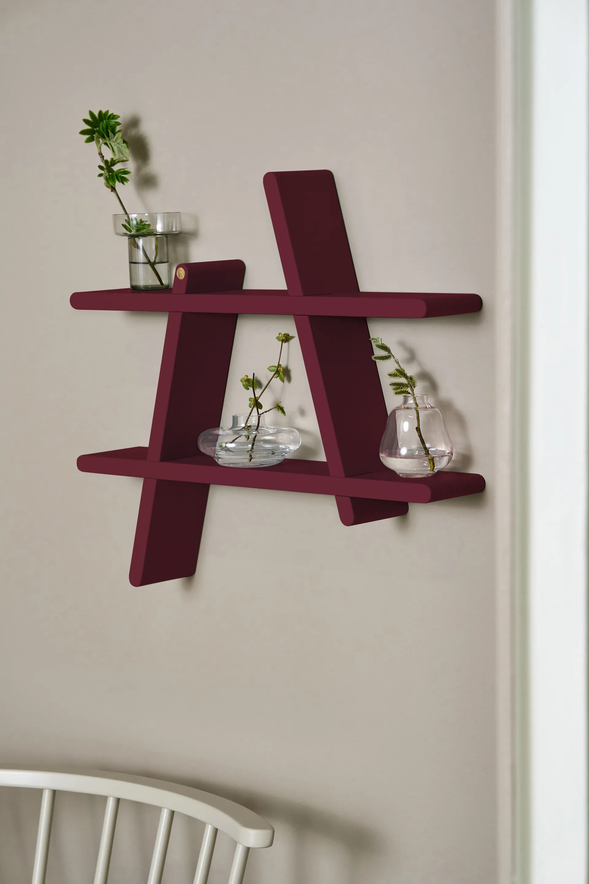 A-Shelf vägghylla Special Edition, Wine red L 78x12x67 cm Andersen Furniture