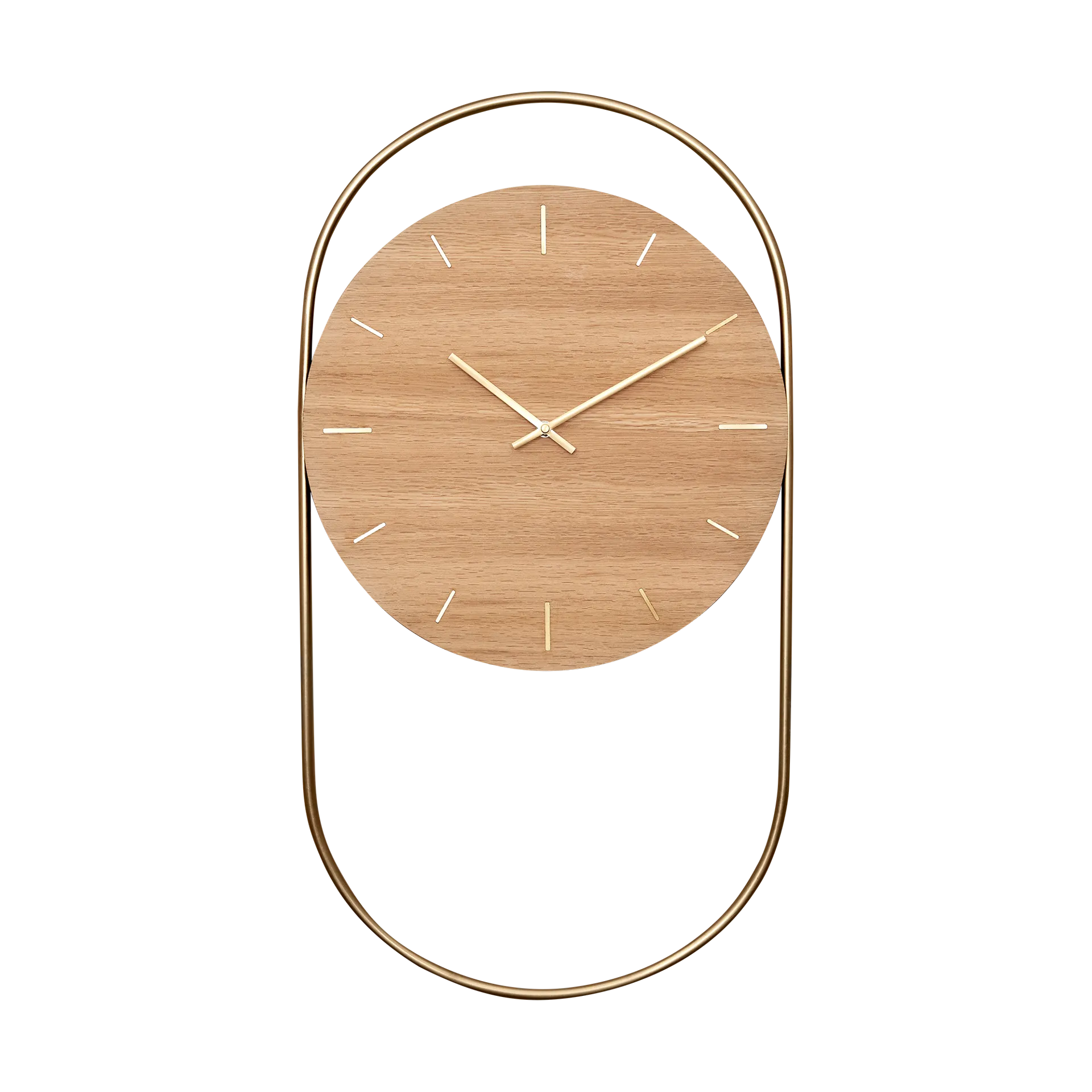 A-Wall väggklocka 41x76 cm, Oak-brass Andersen Furniture