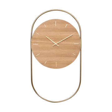 A-Wall väggklocka 41x76 cm - Oak-brass - Andersen Furniture