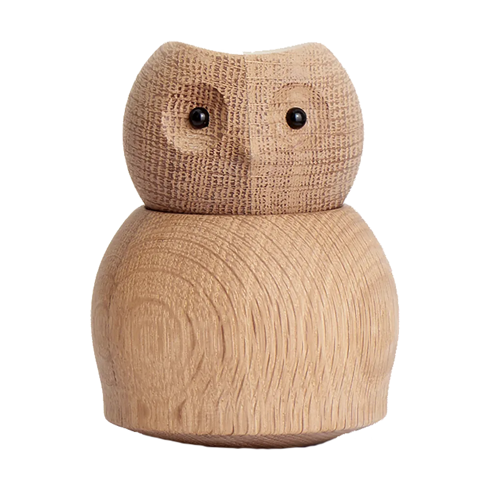 Andersen Owl träfigur Medium, Oak Andersen Furniture