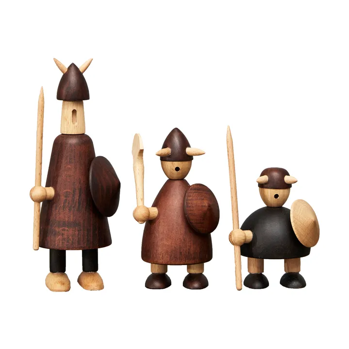 The vikings of Denmark träfigur 3 delar - Stained beech - Andersen Furniture