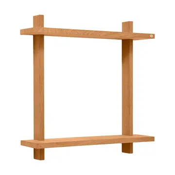 Treat vägghylla dubbel - Oiled Nature Oak, 50x12x50 cm - Andersen Furniture