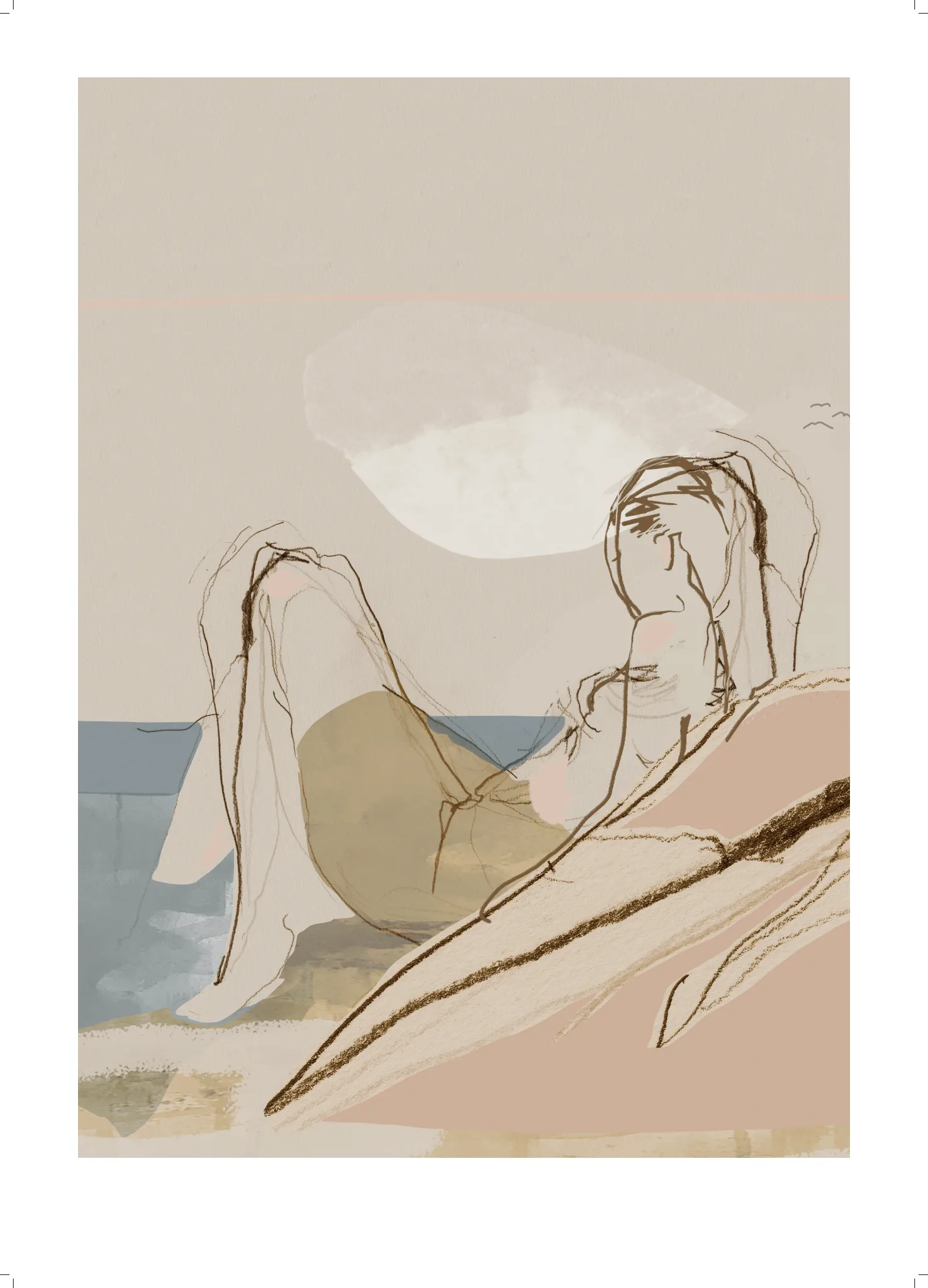 By the ocean poster, 50x70 cm Anna Bülow