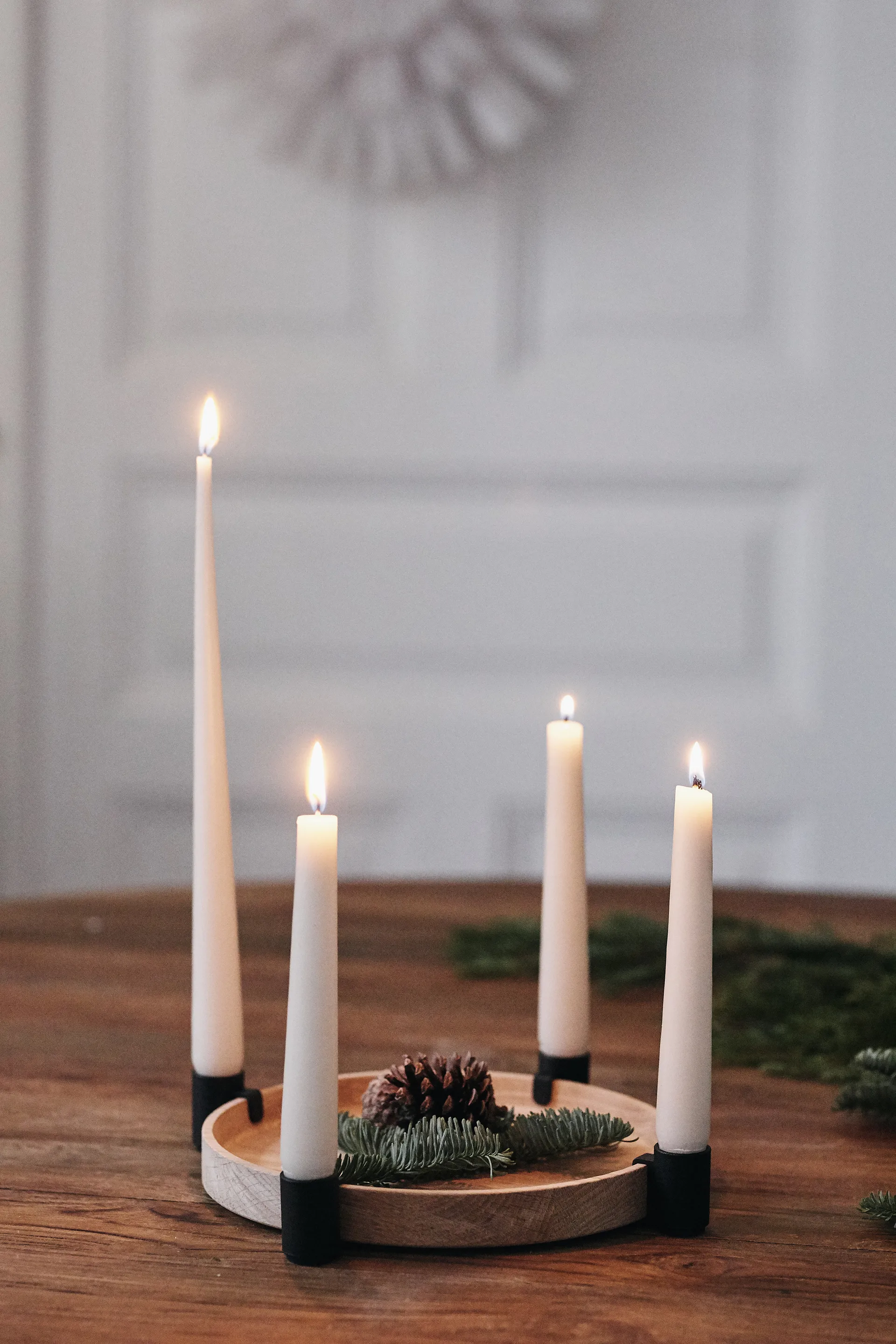 Luna adventsljusstake Ø27 cm, Ek-stål Applicata