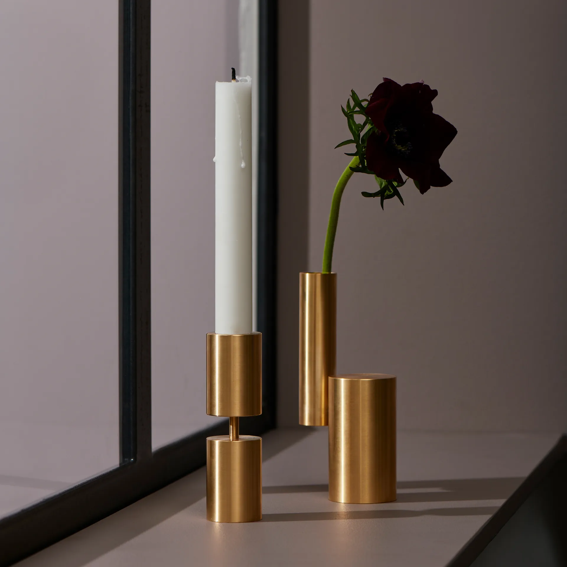 Solid ljusstake, Mässing Applicata