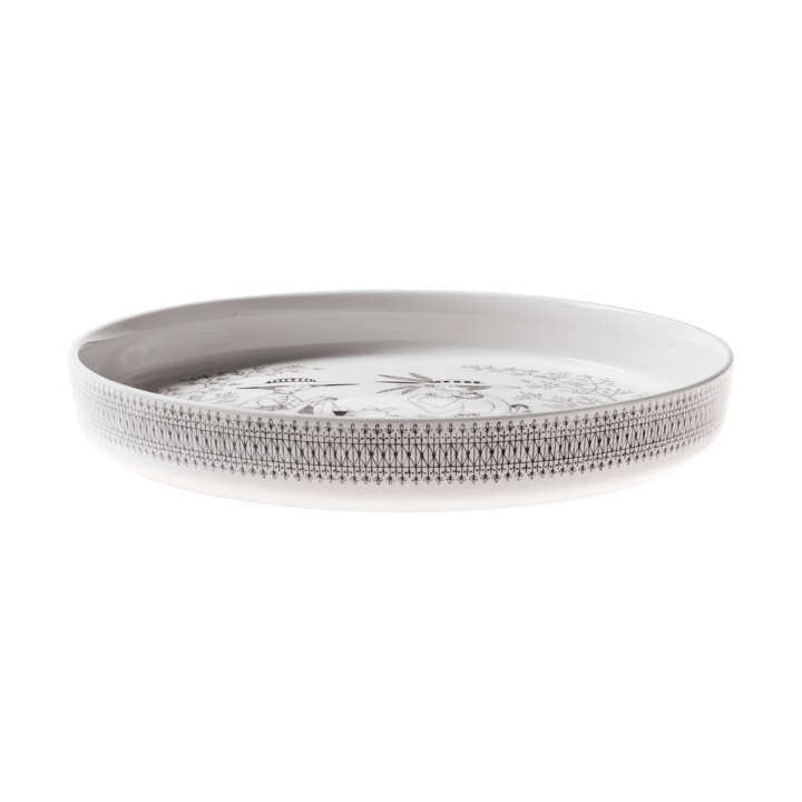 Emilia pajform Ø28 cm, Svart-vit Arabia