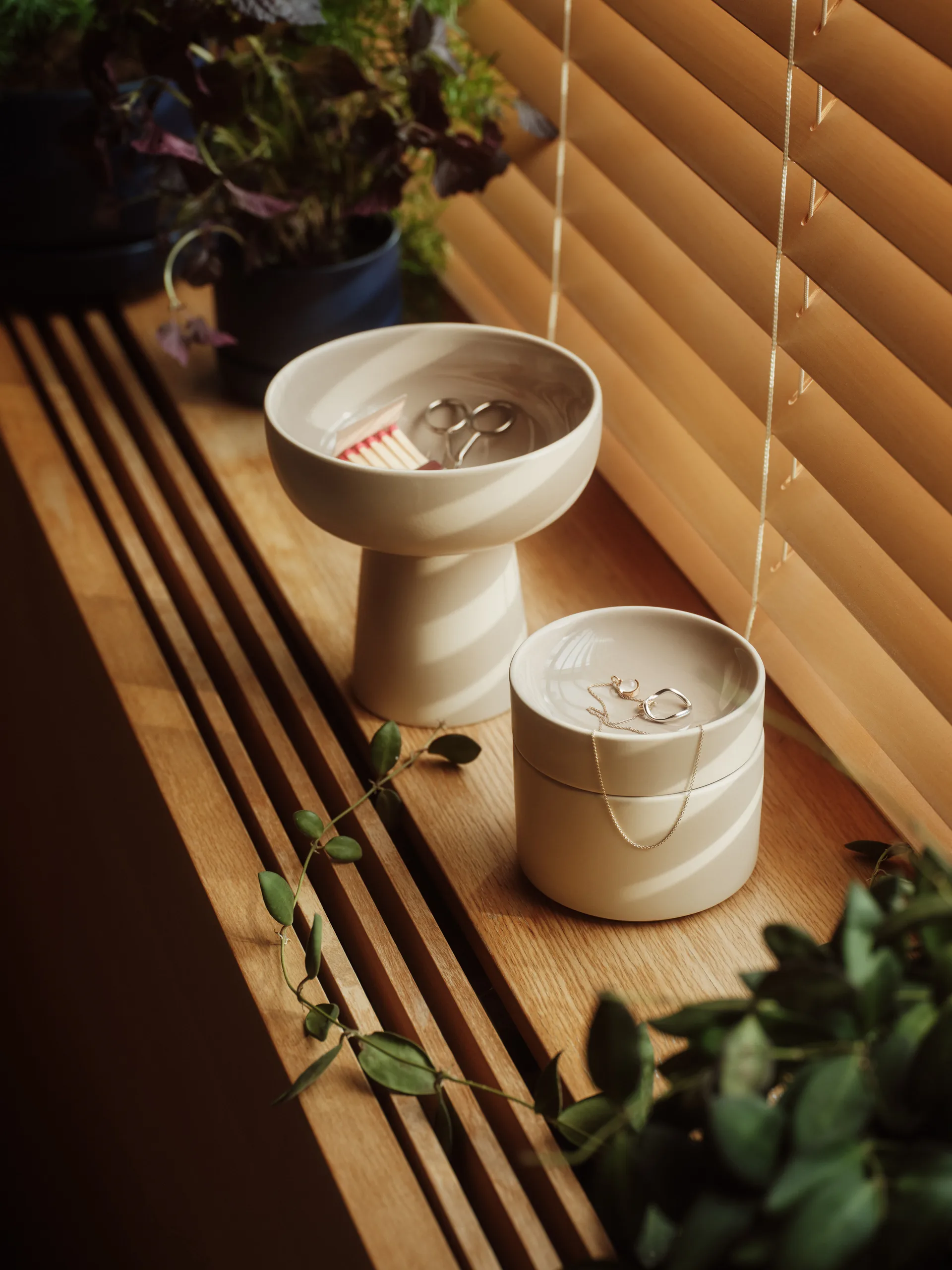 Kirnu dekorativ burk Ø11x10 cm, Beige Arabia