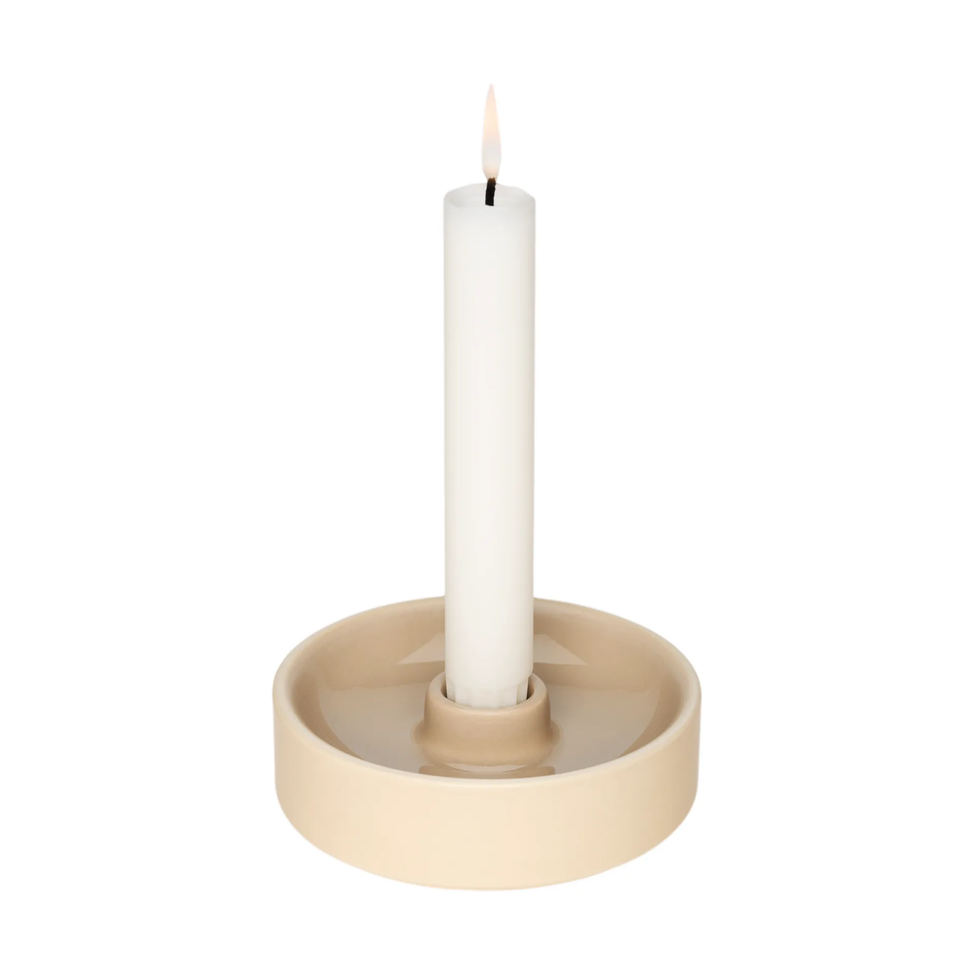 Kirnu ljusstake Ø11x3,5 cm, Beige Arabia