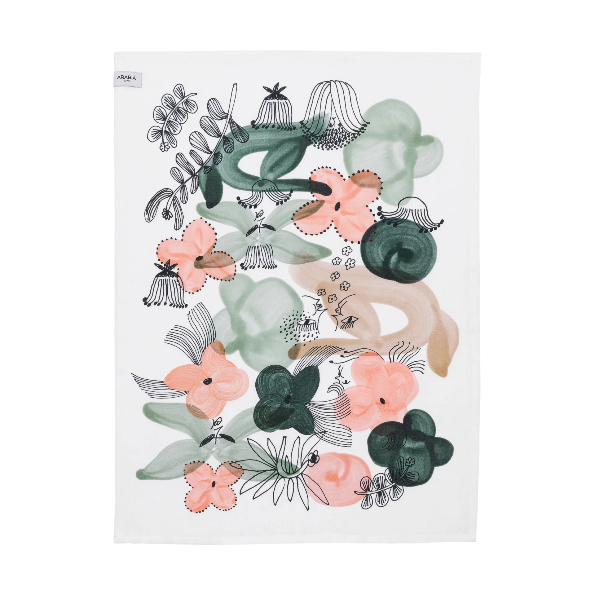 Kukkamaa kökshandduk 50x70 cm, Grön Arabia