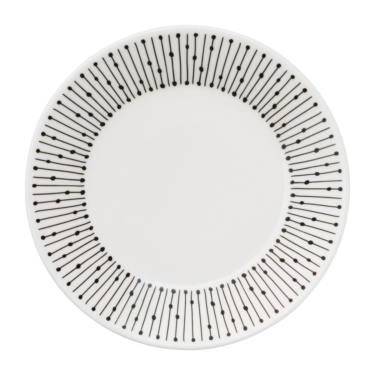 Arabia Mainio Sarastus fat o11,5 cm Svart-vit | Skandinavisk Design | Kaffefat & Tefat | Svart