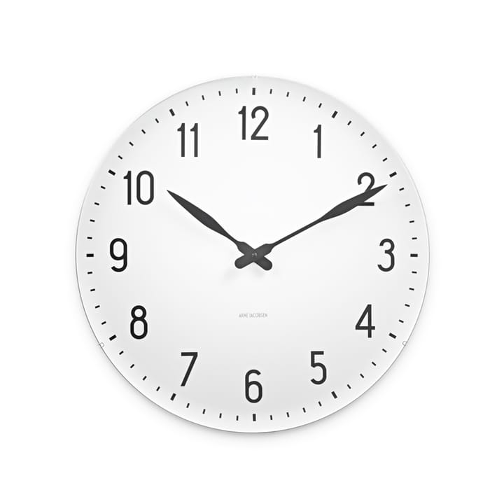 AJ Station Väggklocka - vit, ø48 cm - Arne Jacobsen Clocks