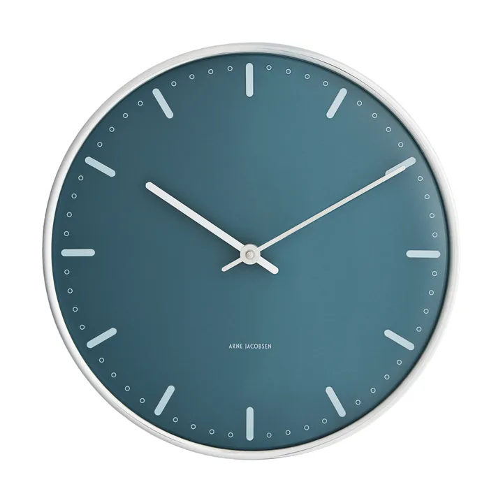 Arne Jacobsen City Hall klocka - Blå, Ø21 cm - Arne Jacobsen Clocks