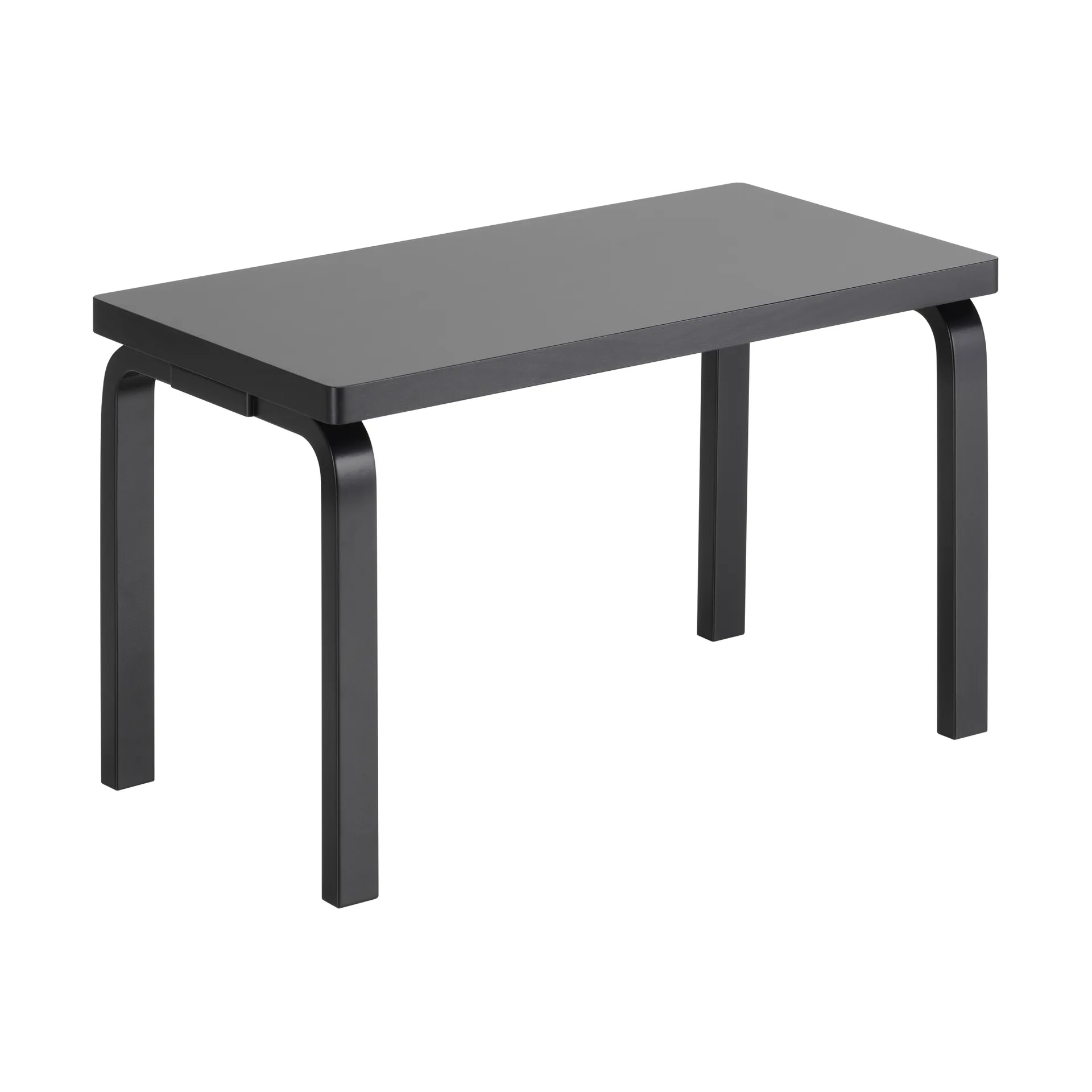 153B bänk, Svartlackerad björk Artek